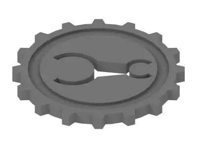 Gear Key Token 3D print model