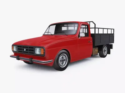 Anadol Pickup P2 1978 Low-poly 3D model