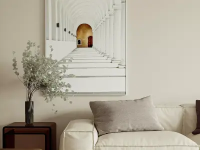 Modern living room dining room interior scenes 376 3D model