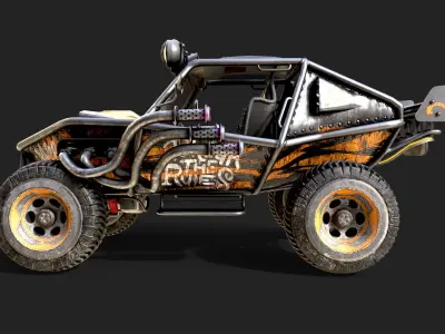 Exploration Buggy Dune Low-poly 3D model