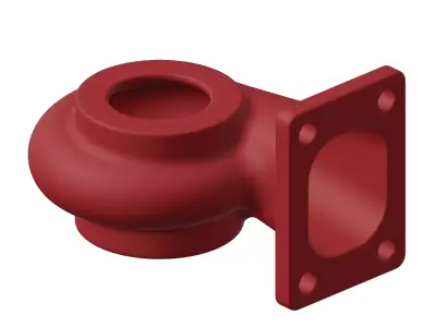 Plastic Turbine Housing Toy 3D model