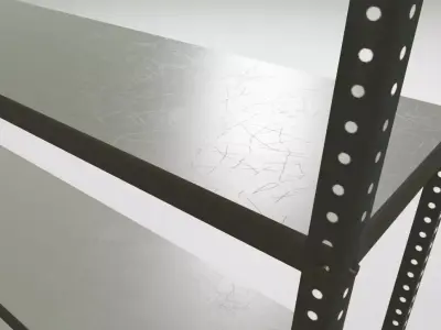 Metal Bookcase - Iron Shelve - Estante de ferro - Prateleira Low-poly 3D model