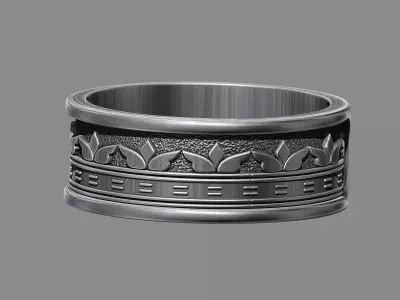 Ornate victorian Patterned ring 3D print model