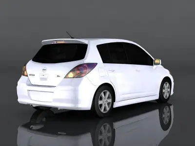 Nissan Versa Low-poly 3D model