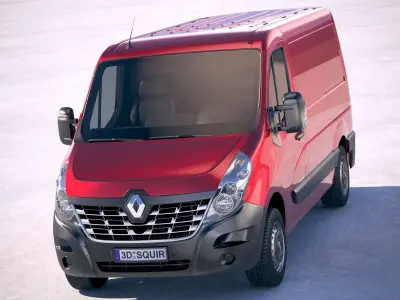 Renault Master Van 2018 short Low 3D model