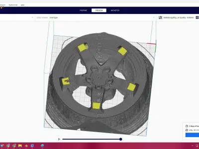 WHEEL CAR 3 FF stl 3D print model
