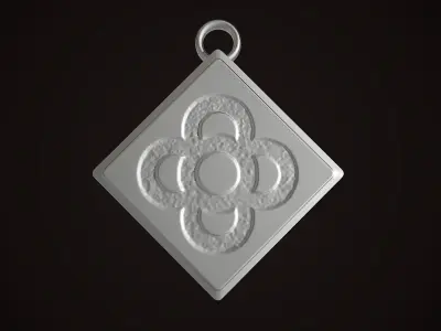 PANOT BARCELONA TILE LOSETA KEYCHAIN 3D print model