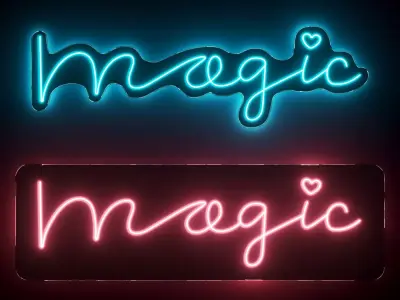 Magic Neon Sign 3D model