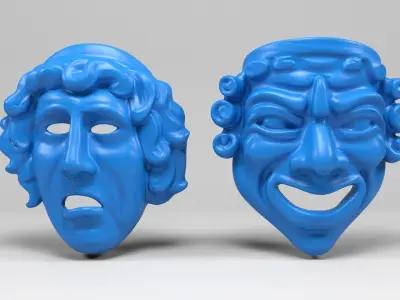Greek masks 2 3D print model