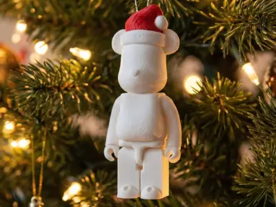 Santa bearbrick christmas decoration holiday 3D print model