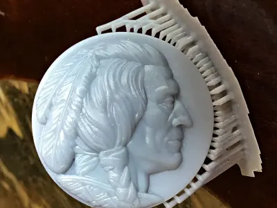 Native American medallion 3D print model