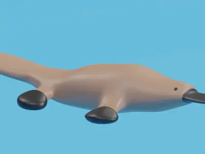 Cartoon Platypus 3D model