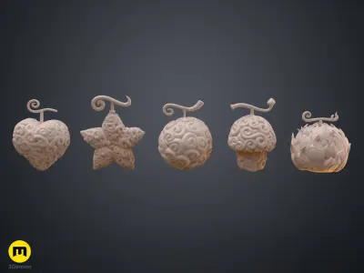 Devil Fruit Decorations One Piece 3D print model
