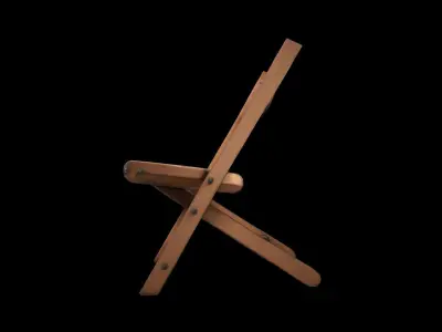  Classic Folding Chair Isolated On 3d Model 3D model