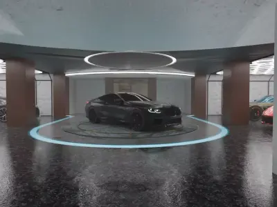 Underground luxury garage 3D model