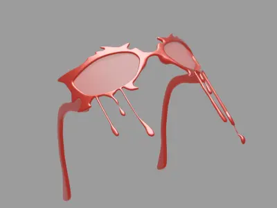 Blood Cool Glasses 3D print model