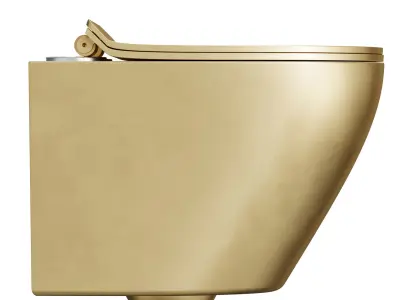 Luxury Round Wall-Mount Toilet 3D model