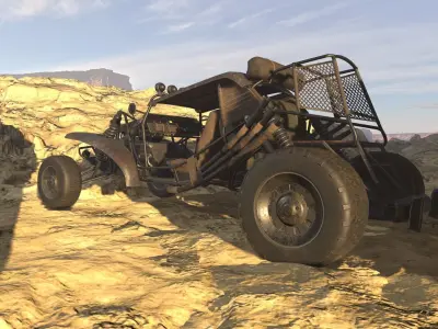 Dune Buggy Low-poly 3D model