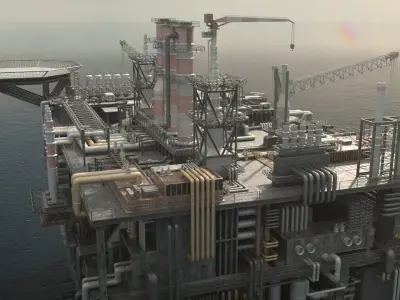 Oil Platform 3D model