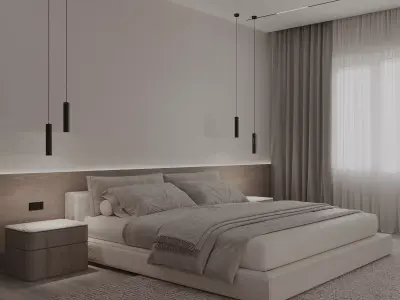 minimalism bedroom  3D model