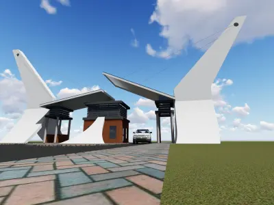 Guard House Low-poly 3D model