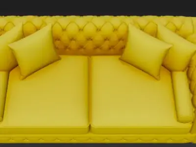 Luxury Sofa 3d Model including texture material 3D model