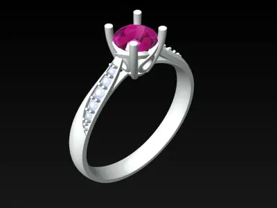 Diamond Ring - Womens Rings - N720905 3D print model