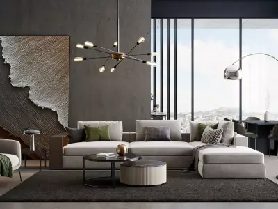 interior living room scene 28 3D model