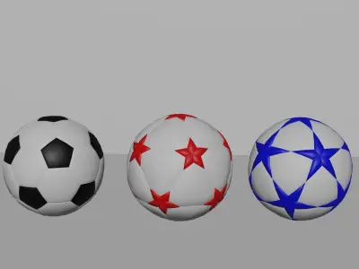 Footballs 3D MODEL soccer balls 3D model