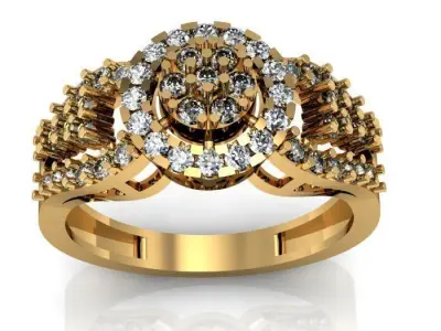 daimond ring 3D print model 16