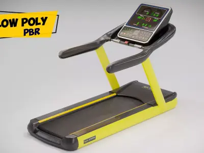 Treadmill 4K Texture Low-poly 3D model
