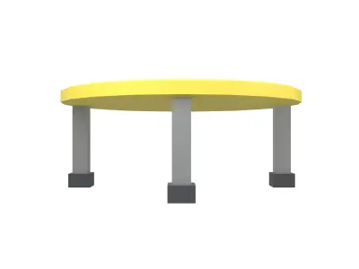 Trampoline v1 005 Low-poly 3D model