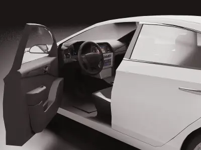 2016 Hyundai Sonata LP Low-poly 3D model