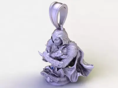 Moon Knight Inspired Warrior Pendant  3D print model