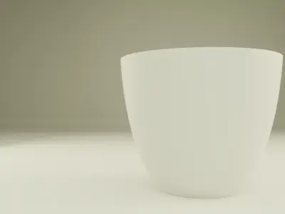 Decorative Small Rim Vase Low-poly 3D model