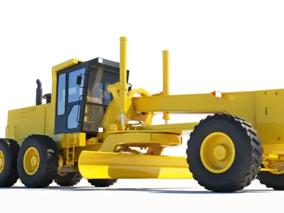 Motor Grader 3D model 3D model