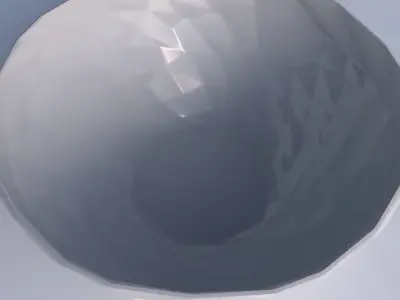 Bowl wide with crystal dents 3D print model
