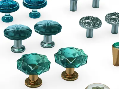 Modern handle crystal 3D model