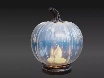 Jack-O-Lantern Pumpkin Lantern 3D Model Halloween 3D Printable  3D print model