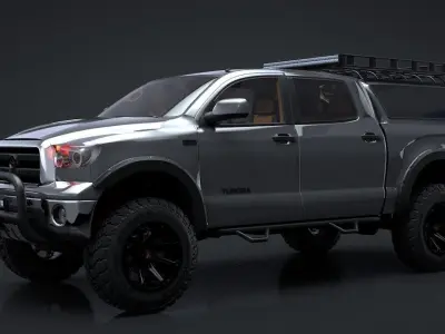 2012 Toyota Tundra Rigged C4D Low-poly 3D model