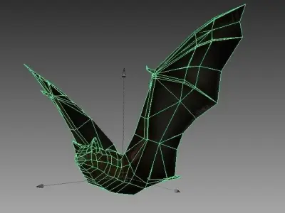 Bat Rigged and Animated Low-poly 3D model