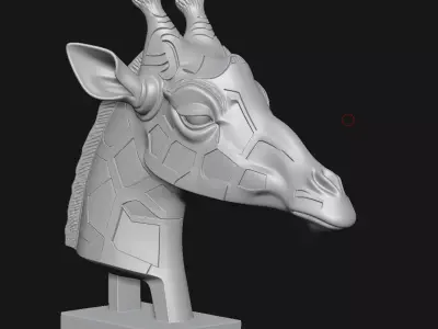 giraffe 3D print model