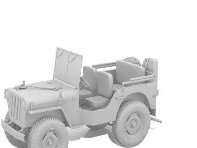 3d jeep willys 3D model