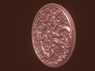 DRAGON AND PHOENIX RELIEF  3D model