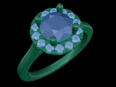 Iight Weight Engagement Ring 3D print model purchase
