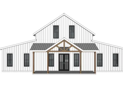 Barndominium House 075 -Archimple LLC Low-poly 3D model