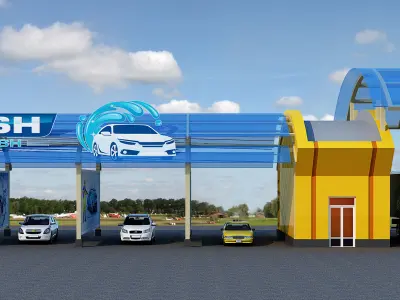 car wash center 3D model