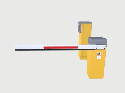Traffic Barrier Low-poly 3D model
