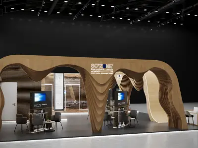 booth 11x15 3D model