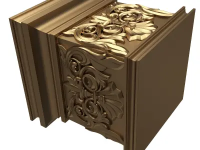 Carved Capital 01102 Low-poly 3D model